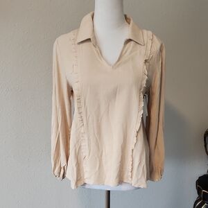 Hayden Cream Ruffle Blouse
